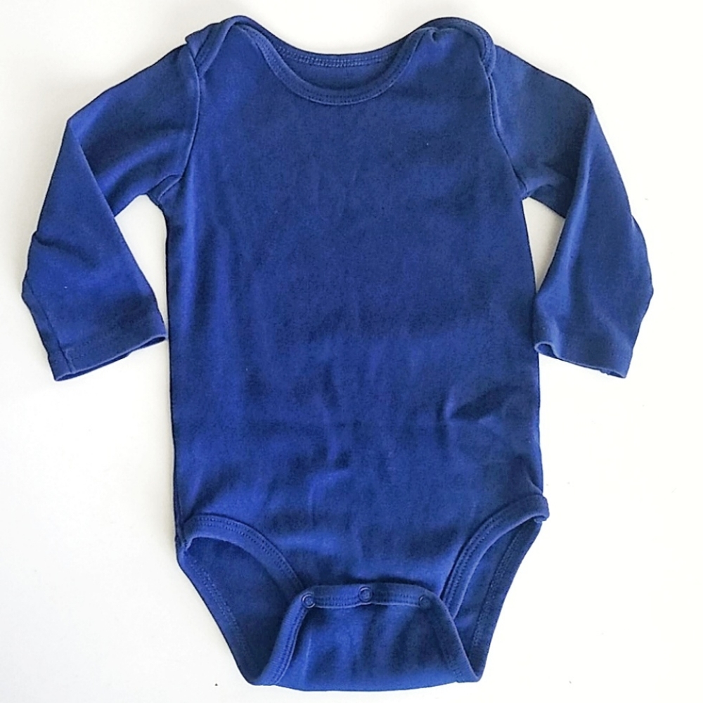 Primary long-sleeve baby onesie, 9-12m